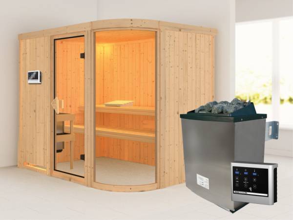 Parima 4 - Karibu Sauna inkl. 9-kW-Ofen