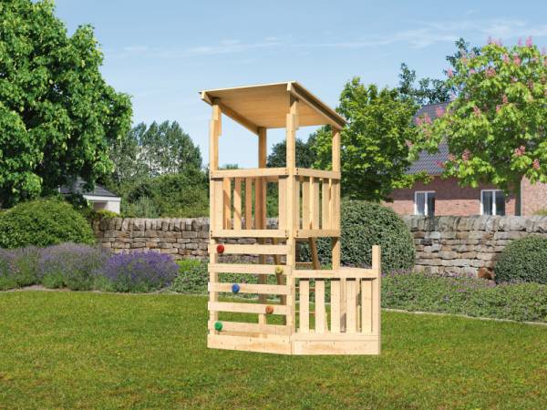 Akubi Spielturm Anna + Kletterwand + Schiffsanbau unten Akubi Spielturm Anna + Kletterwand + Schiffsanbau unten
