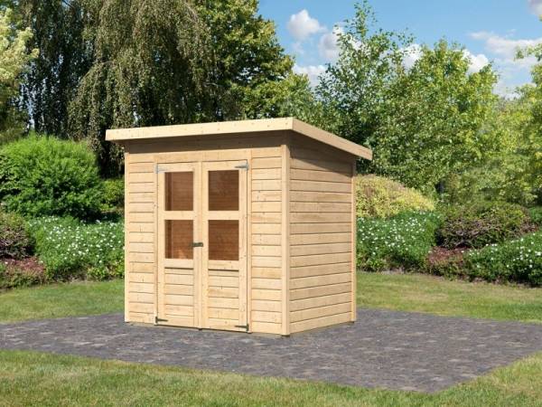 Karibu Gerätehaus Merseburg 3 natur 14 mm Karibu Gerätehaus Merseburg 3 natur 14 mm