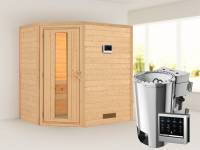 Cilja - Karibu Sauna Plug & Play 3,6 kW Bio Ofen, ext. Steuerung - ohne Dachkranz - Energiespartür
