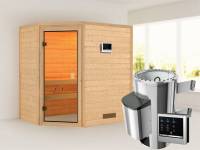 Cilja - Karibu Sauna Plug & Play inkl. 3,6 kW-Ofen - ohne Dachkranz -