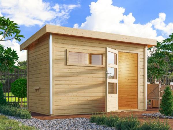 Karibu Aktionssaunahaus Erik 1 38 mm mit 9 kW Ofen integr. Strg naturbelassen Karibu Aktionssaunahaus Erik 1 38 mm mit 9 kW Ofen integr. Strg naturbelassen