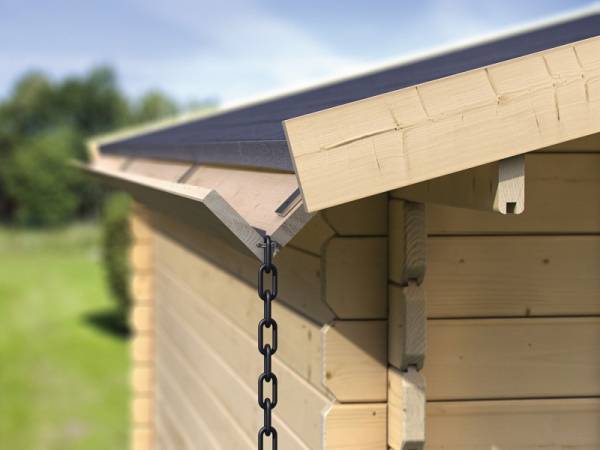 Karibu Holzdachrinnenset 5 Meter, einseitig, kdi Karibu Holzdachrinnenset 5 Meter, einseitig, kdi