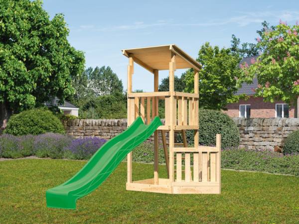 Akubi Spielturm Anna + Rutsche grün + Schiffsanbau unten Akubi Spielturm Anna + Rutsche grün + Schiffsanbau unten