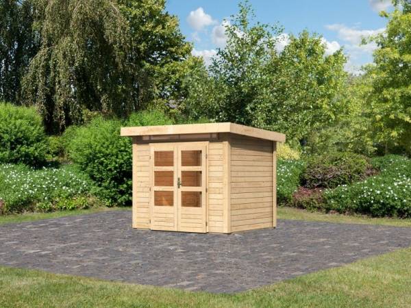 Karibu Woodfeeling Gartenhaus Kandern 2 natur 28 mm Karibu Woodfeeling Gartenhaus Kandern 2 natur 28 mm