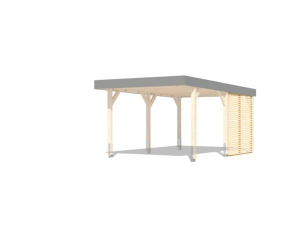 Karibu Seitenwande/Lamellenwande lose , für Leimholz Carports, naturbelassen, 2 Stück