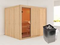 Gobin - Karibu Sauna inkl. 9-kW-Ofen - ohne Dachkranz -