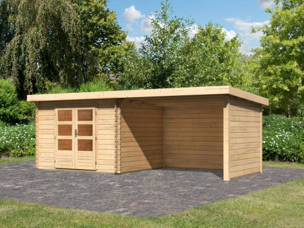 Karibu Woodfeeling Gartenhaus Bastrup 5 mit Schleppdach 3 Meter sowie Seiten- und Rückwand Karibu Woodfeeling Gartenhaus Bastrup 5 mit Schleppdach 3 Meter sowie Seiten- und Rückwand
