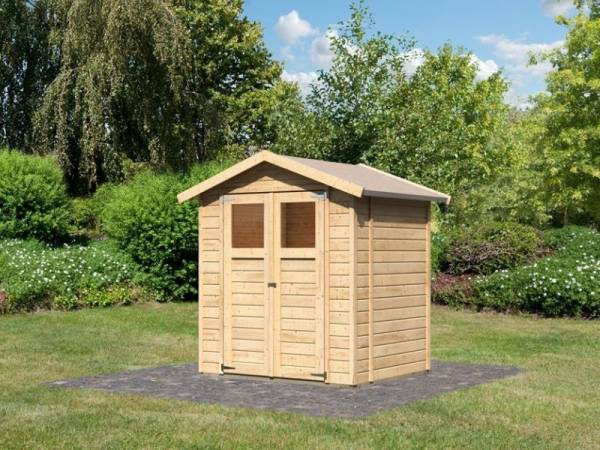 Karibu Gerätehaus Dahme 2 natur 14 mm Karibu Gerätehaus Dahme 2 natur 14 mm