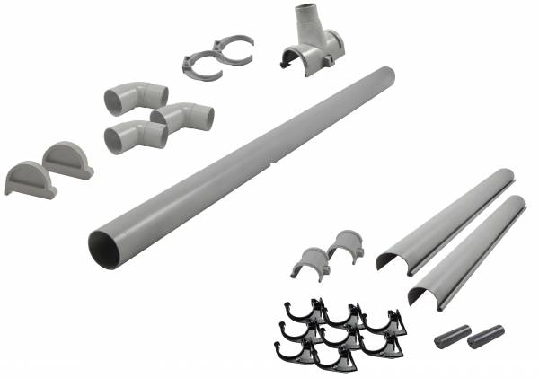 Karibu graue PVC-Dachrinne für Flachdach bis 465 cm Karibu graue PVC-Dachrinne für Flachdach bis 465 cm