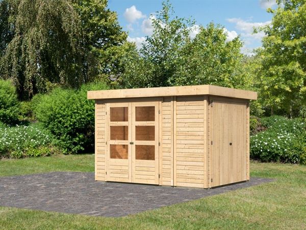Karibu Woodfeeling Gartenhaus Retola 2 inkl. Anbauschrank Karibu Woodfeeling Gartenhaus Retola 2 inkl. Anbauschrank