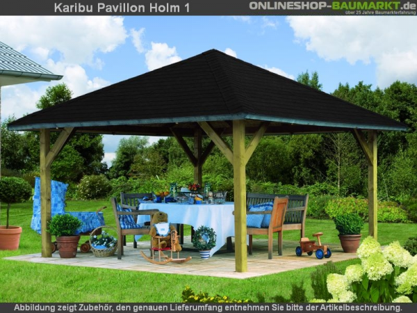 Karibu 4-Eck Pavillon Classic Holm 1 kdi