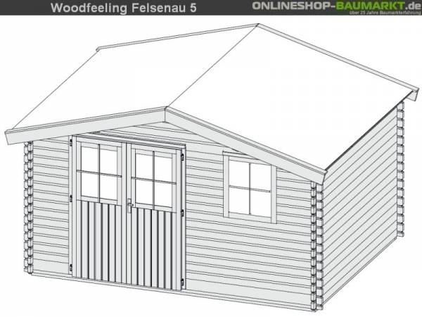 Woodfeeling Gartenhaus 38 mm Felsenau Gr. 5