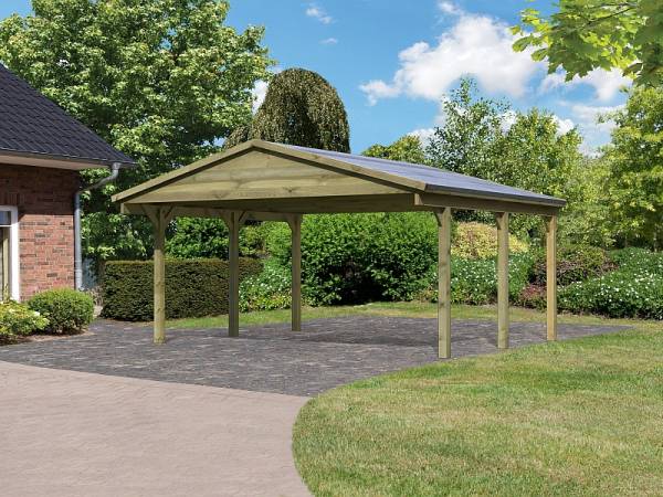 Karibu Classic Carport 1 Satteldach Doppel kdi Karibu Classic Carport 1 Satteldach Doppel kdi