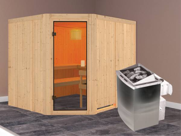 Karibu Systemsauna-Set Vasa Gr. 5 - 9 kW Ofen integr. Strg Karibu Systemsauna-Set Vasa Gr. 5 - 9 kW Ofen integr. Strg