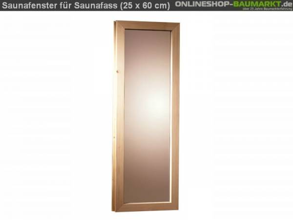 Karibu Fenster für 44 mm Saunafass 25 x 60 cm
