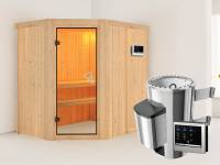 Saja - Karibu Sauna Plug & Play inkl. 3,6 kW-Ofen - ohne Dachkranz -