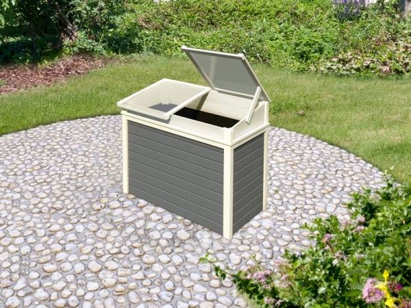 Karibu Hochbeet 1 in terragrau mit Frühbeetaufsatz 19 mm Karibu Hochbeet 1 in terragrau mit Frühbeetaufsatz 19 mm
