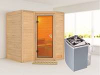 Sahib 1 - Karibu Sauna inkl. 9-kW-Ofen - ohne Dachkranz -