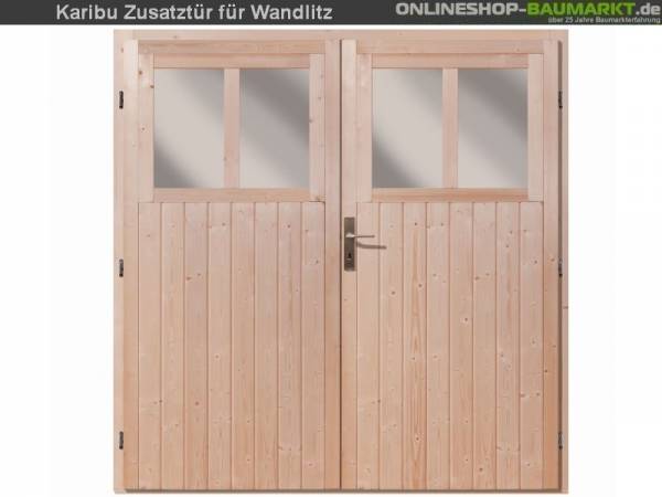 Karibu Doppeltür für Gartenhaus Wandlitz natur Karibu Doppeltür für Gartenhaus Wandlitz natur