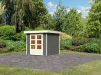 Karibu Woodfeeling Gartenhaus Askola 3,5 terragrau 19 mm