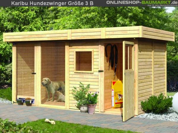 Karibu Hundehütte Hundezwinger Größe 2 B 19 mm Karibu Hundehütte Hundezwinger Größe 2 B 19 mm