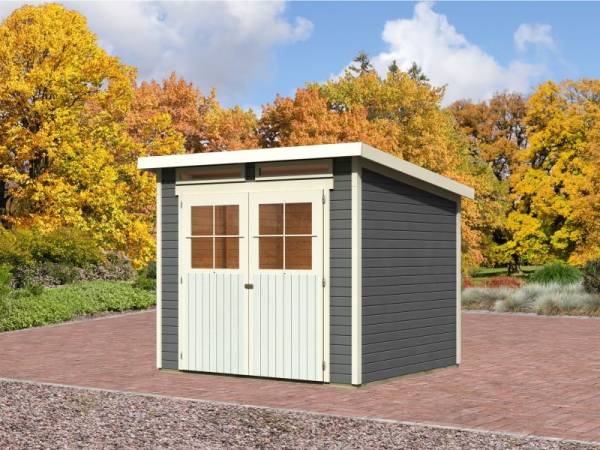 Karibu Gartenhaus Bremen 4 terragrau 19 mm Karibu Gartenhaus Bremen 4 terragrau 19 mm