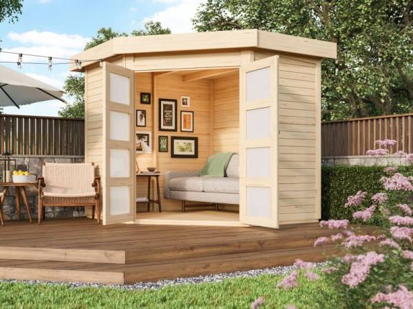 Karibu Gartenhaus Goldendorf 3 natur 19 mm Karibu Gartenhaus Goldendorf 3 natur 19 mm