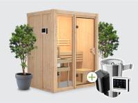 Osb Smart choice Sauna Roma 1 inkl. 3,6 kW Ofen externe Steuerung - ohne Dachkranz