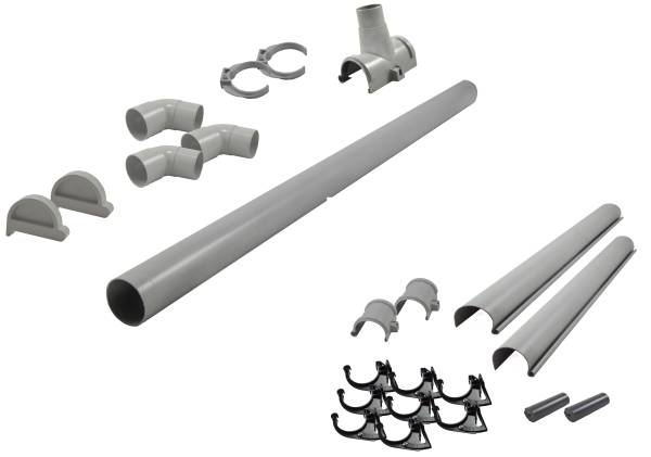 Karibu graue PVC-Dachrinne für Flachdach bis 500 cm Karibu graue PVC-Dachrinne für Flachdach bis 500 cm