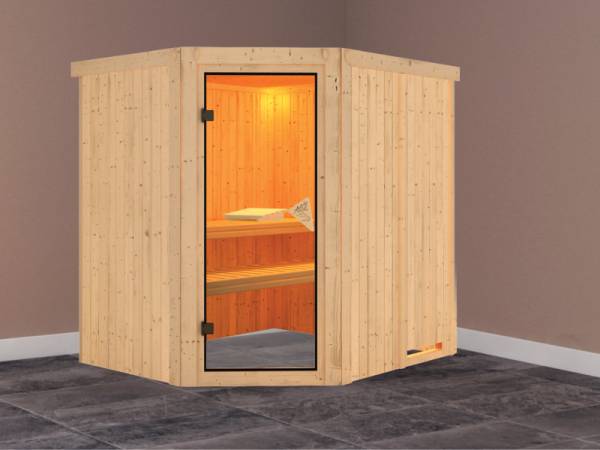 Siirin - Karibu Sauna ohne Ofen - ohne Dachkranz -