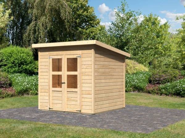 Karibu Gerätehaus Merseburg 4 natur 14 mm Karibu Gerätehaus Merseburg 4 natur 14 mm